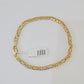 10K Yellow Gold Turkish Byzantine Link Bracelet Solid 4mm 9" inch Real Genuine