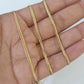 18k Real Solid Miami Cuban Chain Yellow Gold 2mm 24" Inch Genuine Necklace