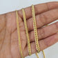 18k Real Solid Miami Cuban Chain Gold 2.5mm 3mm 4mm 24" Inches Genuine Necklace