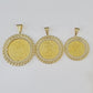 REAL 10k Yellow Gold Charm Centenario Style Coin in Bezel 50 Pesos 1947 For Men