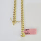 Real 14K Miami Cuban Link Chain Necklace Yellow Gold 22 inch 6mm Mens Hollow