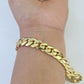 10k Solid Miami Cuban Link Bracelet 10mm 8" Box Lock 10kt Yellow Gold Real