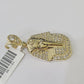 10k Egyptian Pharaoh Head Charm Pendant Yellow Gold 1.5" Inch Men Women Real