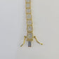 10K Yellow Gold Diamond Bracelet Women Ladies 7" REAL Genuine Gold