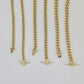 Real 10k Solid Miami Cuban Link Chain Necklace 6mm 7mm 8mm 24 Inches 10kt Gold