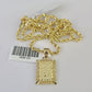 10k Gold Initial U Charm Rope Chain 16"-26" 2.5mm SET Necklace Alphabet Pendant