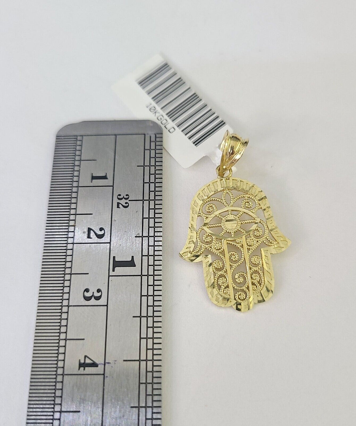 Hamsa Rope Chain 10k Milano Rope Chain Hamsa Hand Charm Necklace SET 3mm 18