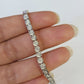 10K Yellow Gold Diamond Bracelet Women Ladies 7" REAL Genuine Gold