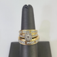 REAL 10k Diamond Ring Yellow Gold Ladies Men Trio SET Wedding Engagement Genuine