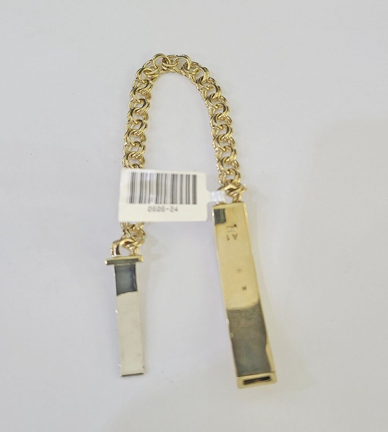 10k Chino ID Bracelet Yellow Gold Box Lock Real 10kt 6.25"