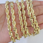 10K Real Solid Rope Chain Yellow Gold Necklace 6mm Length 18" 20" 22" 24" 26"