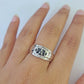 Real 10k DAD Diamond Ring Mens White Gold Size 10 Ring 10kt Genuine