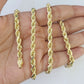 10k Real Solid Rope Chain Yellow Gold Women Men Diamond Cut 4mm 20 Inches