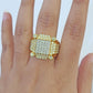 Real 10k Yellow Gold Diamond Mens Ring Band Wedding Casual Genuine Natural