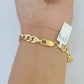 10k Solid Cuban Curb Link Bracelet Gold 7mm 7 Inches Women Real Yellow Gold