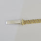 10k Chino ID Bracelet Yellow Gold Box Lock Real 10kt 5.5"