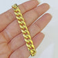Real 10k Gold Miami Cuban link Bracelet 8mm 8" 9" REAL 10kt Yellow Gold