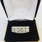 REAL 14k White Gold Diamond Ring Lab Created Wedding Engagement Mens Male