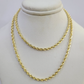 14k Solid Rope Chain Necklace 4mm 18"-28" Inch Yellow Gold Men Women 14Kt