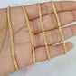 18k Real Solid Rope Chain Yellow Gold 2mm 20" Inch Genuine 18kt Necklace