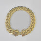 Real 10K Royal Monaco Bracelet Yellow Gold 9" Box Clasp 13mm Genuine