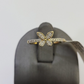 Real 10k Diamond Ladies Ring Butterfly Yellow Gold Women Casual Genuine