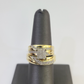 REAL 10k Diamond Ring Yellow Gold Ladies Men Trio SET Wedding Engagement Genuine