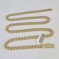 Real 10k Royal Monaco Chain 6mm 24 inches Yellow Gold Necklace Men Women