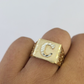 Real 10k Initial C Casual Ring Alphabet Yellow Gold 10kt Genuine