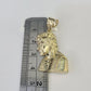 10K Franco Chain Jesus Head Pendant Charm Necklace 20"-26" 2.5mm Yellow Gold