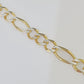 Real 10k Yellow Gold Figaro link Bracelet 9mm 8.5" Inch Solid Diamond Cut