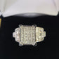 REAL 14k White Gold Diamond Ring Size 10 Wedding Casual Ring Mens Genuine