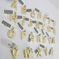 10k Yellow Gold Initials Charm Pendant A-Z Nugget Alphabets Men Women Real