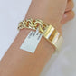 10k Solid Yellow Gold Chino ID Bracelet Size 8" 9mm Inches Box Lock Real 10kt