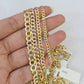 10k Gold Cuban Curb Necklace Chain 3mm-6mm 18-28 Inches 10kt Yellow Diamond Cuts