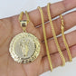 10K Franco Chain Jesus Pendant Charm Necklace 20"-26" 2.5mm Yellow Gold