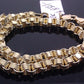 REAL 10k Yellow Gold Byzantine Bracelet Men Women 7.5" Inch