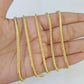 10K Gold Palm Chain Solid 2mm 18" 20" 22" 24" 26" Yellow Gold Real Men Women