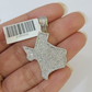 10k Yellow Gold Diamond Texas Map Charm Men Women Pendant Genuine 1.5" Real