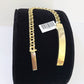 10k Yellow Gold Chino ID Bracelet Size 8" 6mm Inches Box Lock Real 10kt