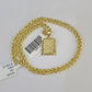 10k Gold Initial A Charm Rope Chain 16"-26" 2.5mm SET Necklace Alphabet Pendant