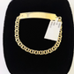 10k Chino ID Bracelet Yellow Gold 5 Inches Box Lock Real 10kt Small