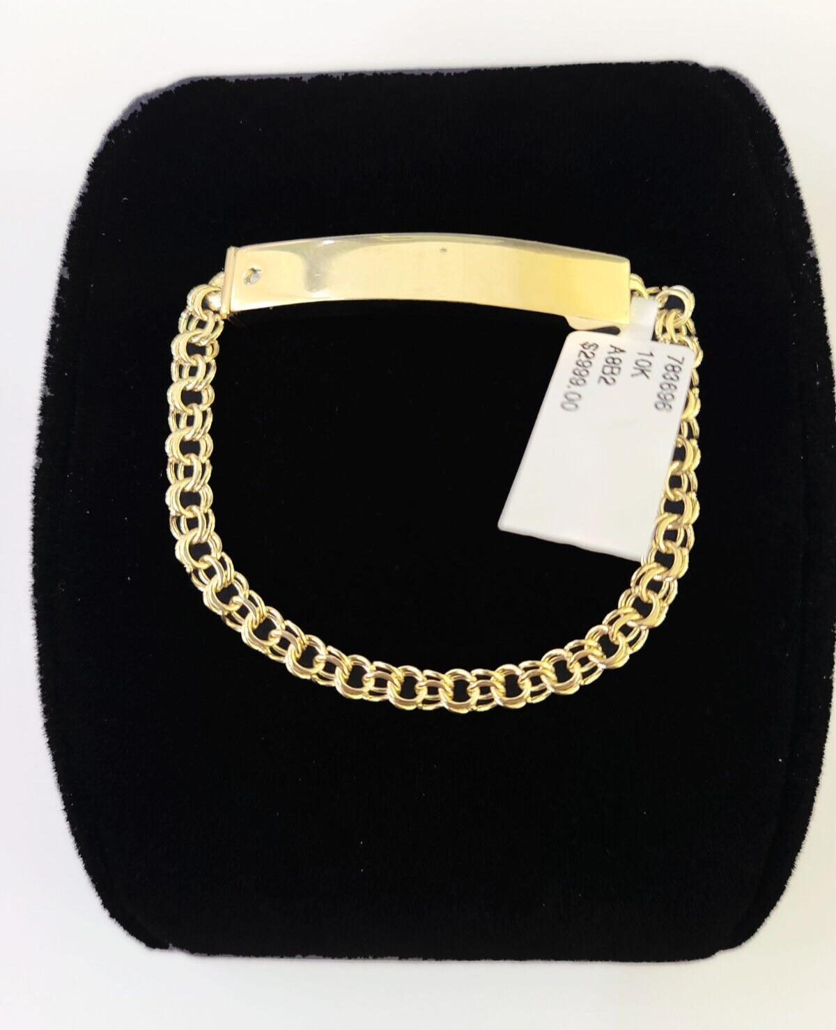 10k Chino ID Bracelet Yellow Gold 5 Inches Box Lock Real 10kt Small