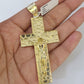 10K Franco Chain Jesus Cross Pendant Charm Necklace 20"-26" 5mm Gold SET Yellow