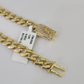 Real 10K Royal Monaco Bracelet Yellow Gold 8" Box Clasp 7mm Genuine Unisex