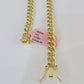 14k 6mm Miami Cuban Link Chain Yellow Gold Necklace 18"-26" Inches Real