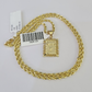 10k Gold Initial V Charm Rope Chain 16"-26" 2.5mm SET Necklace Alphabet Pendant