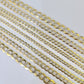 10k Gold Cuban Curb Necklace Chain 3mm-6mm 18-28 Inches 10kt Yellow Diamond Cuts