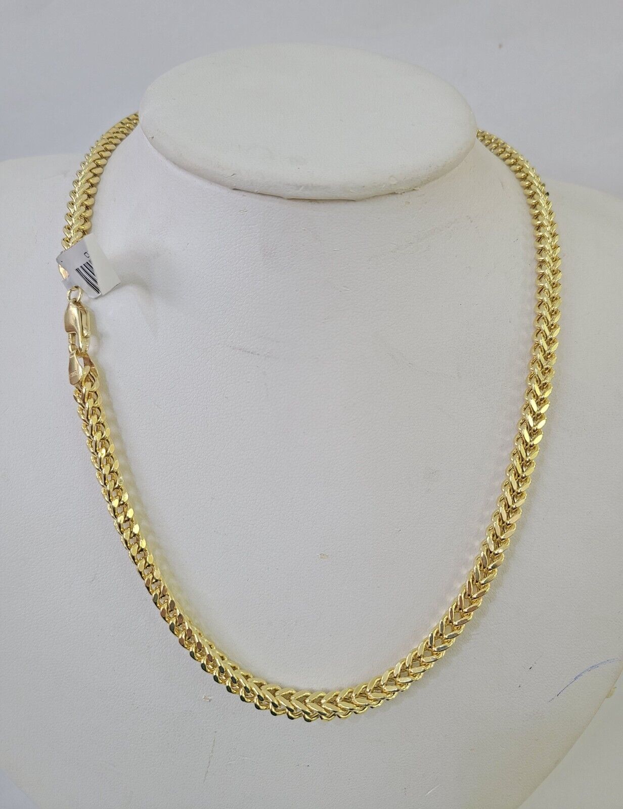 Real 10k Franco Chain Yellow gold 4mm 24inch necklace lobster lock 10kt