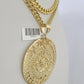 10K Miami Cuban Link Chain Mayan Calendar Pendent Charm 6mm 20"-30" Inch